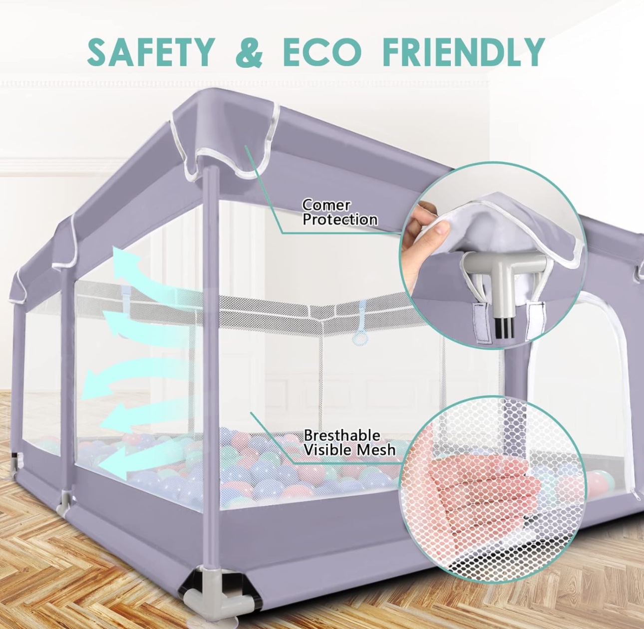 Flavery Large Baby Playpen image indicator(2)