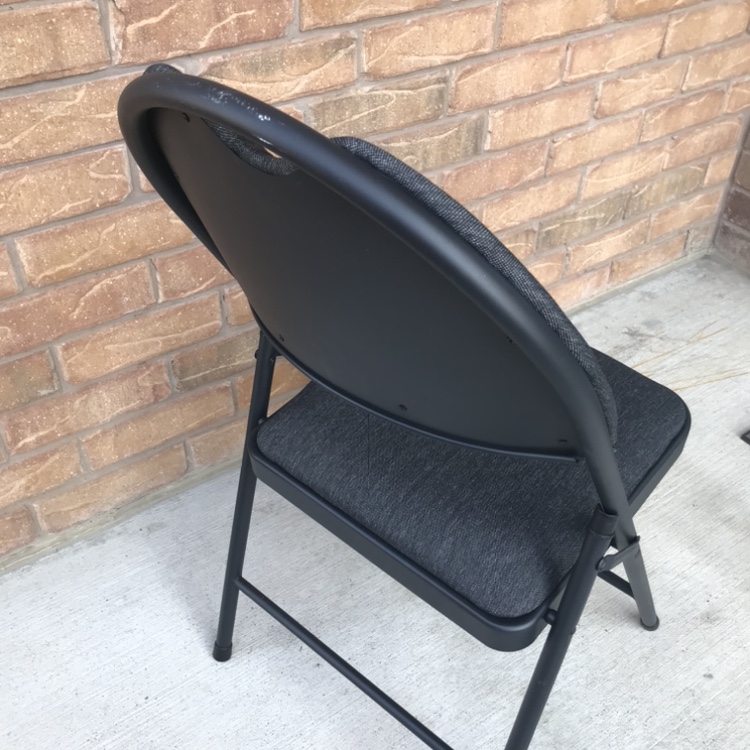 FOLDING CHAIRS GREY FABRIC PADDED - photo 4
