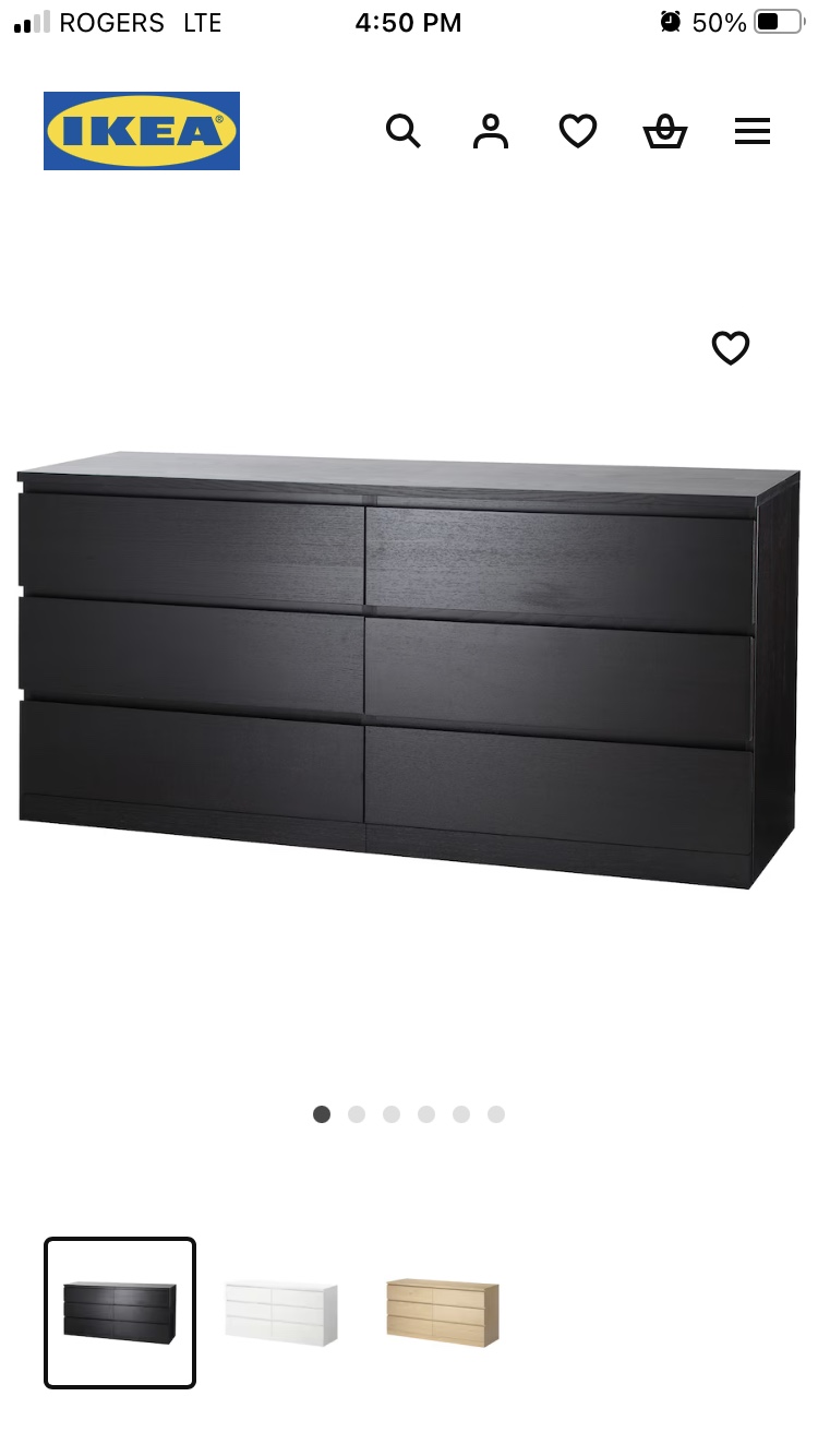 IKEA 6 drawer Malm Dresser - photo 3
