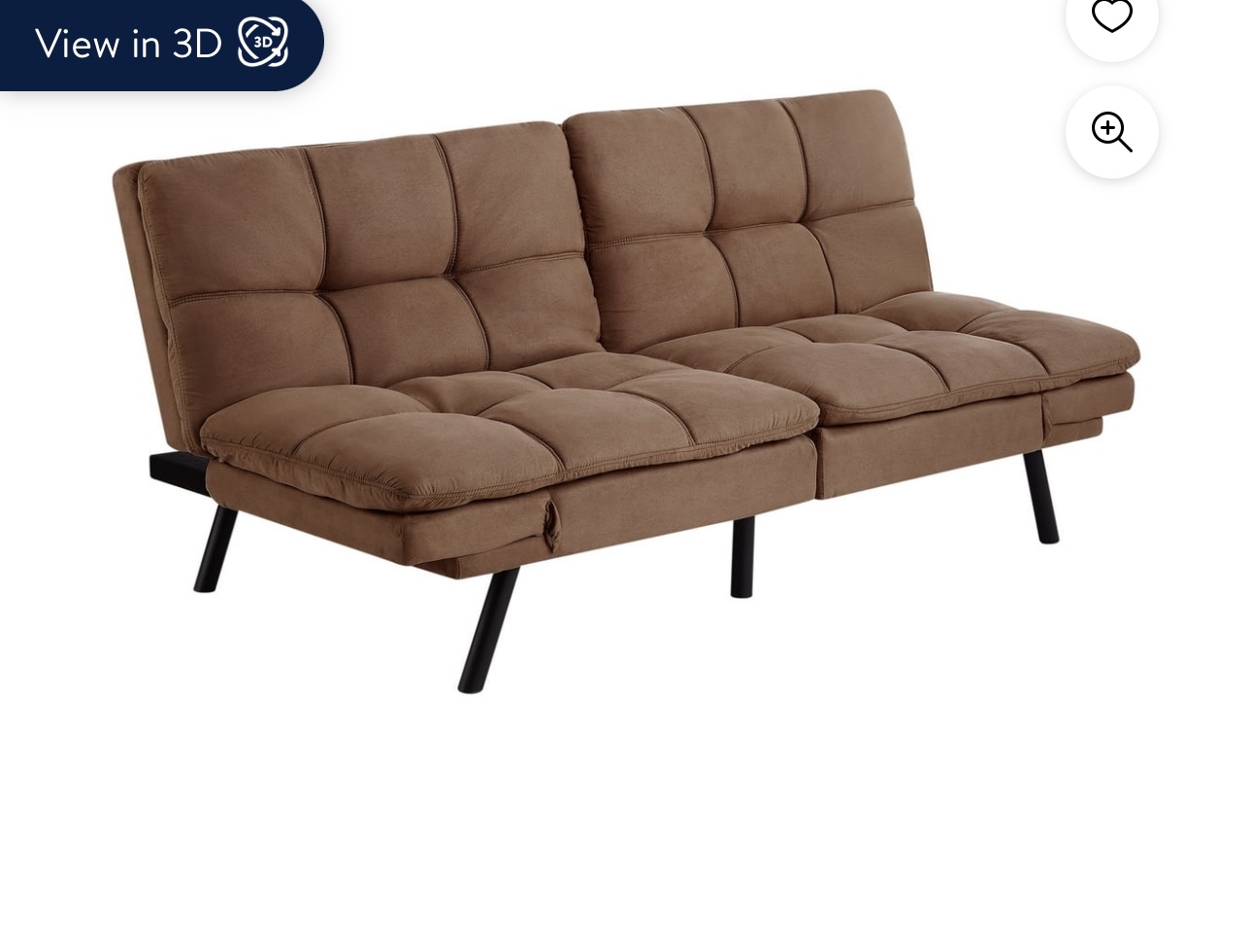 Brown futon couch great condition - photo 2