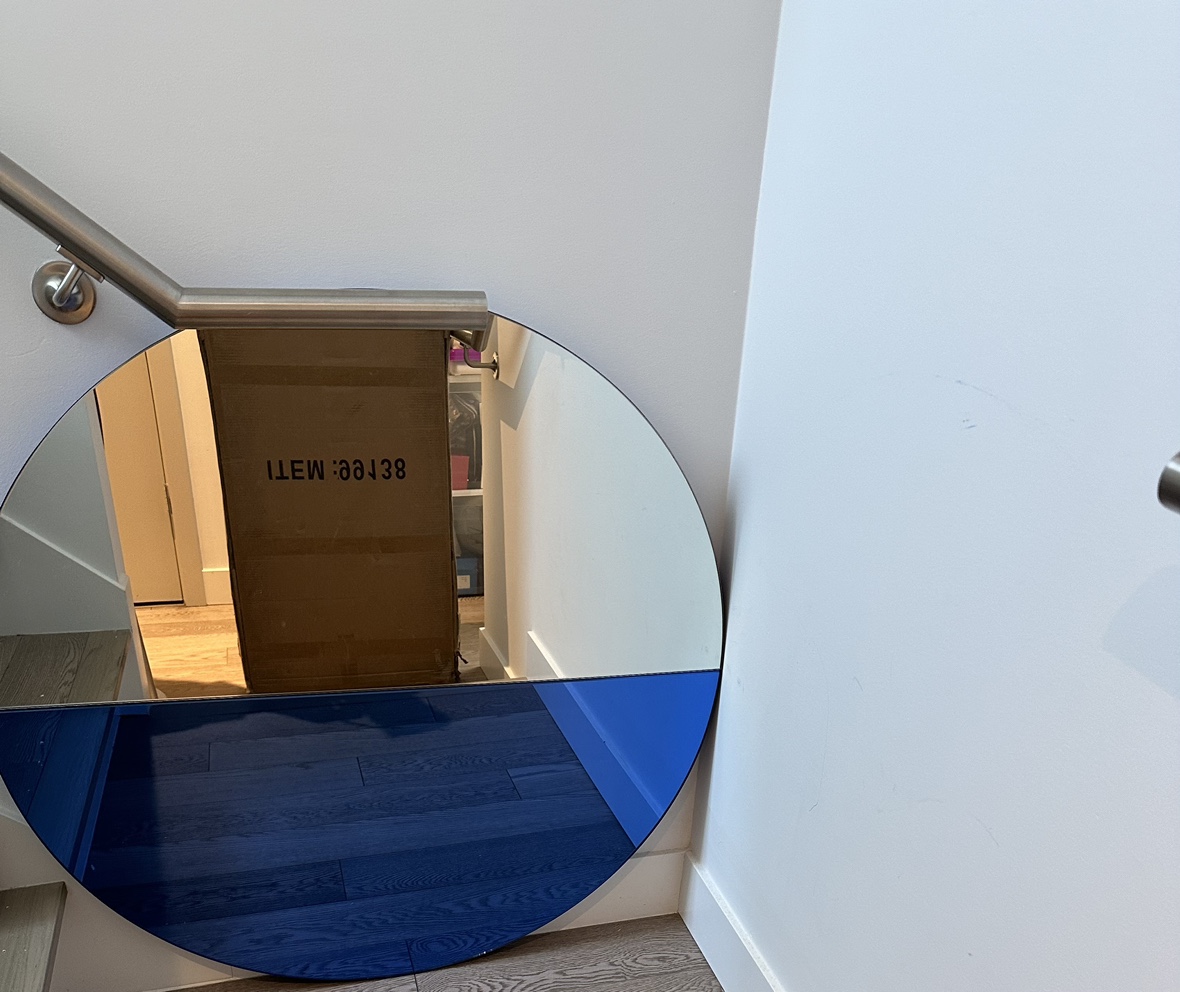 Mirror round Two tone no damage. Very heavy solid design. - photo 2