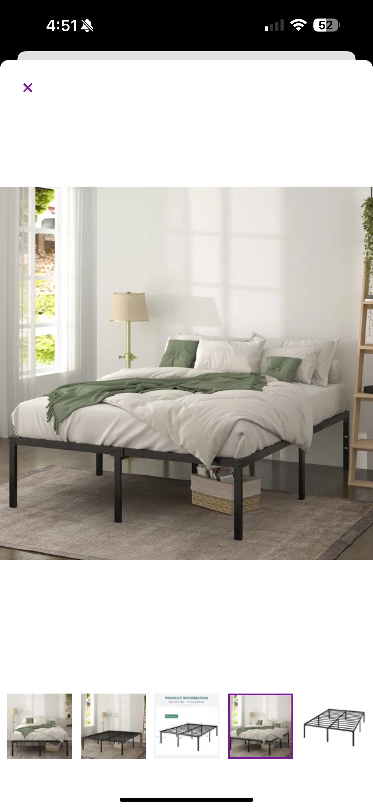 Metal bed frame