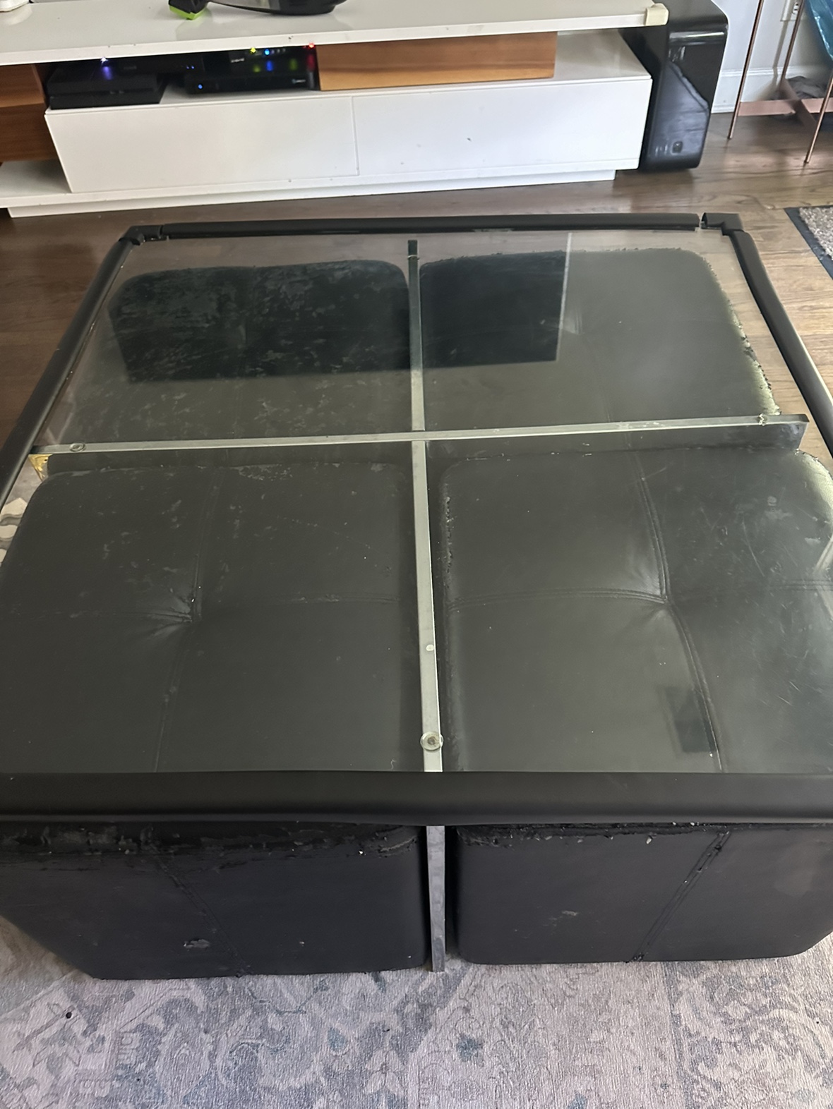 Coffee table with stools