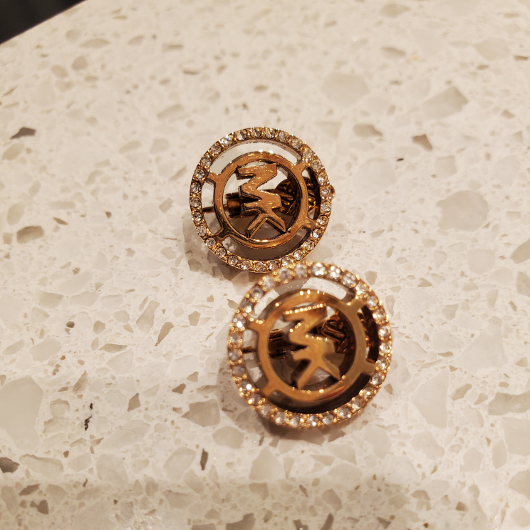 Michael Kors rose plated clip earrings image indicator(2)