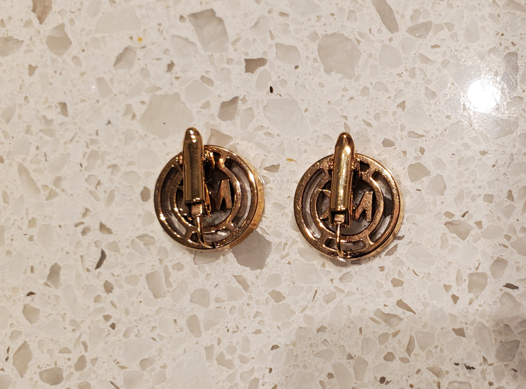 Michael Kors rose plated clip earrings image indicator(3)
