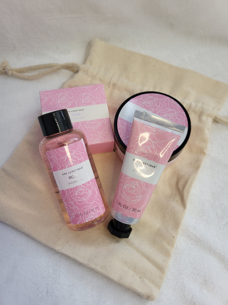 4pc Rose Bath Set