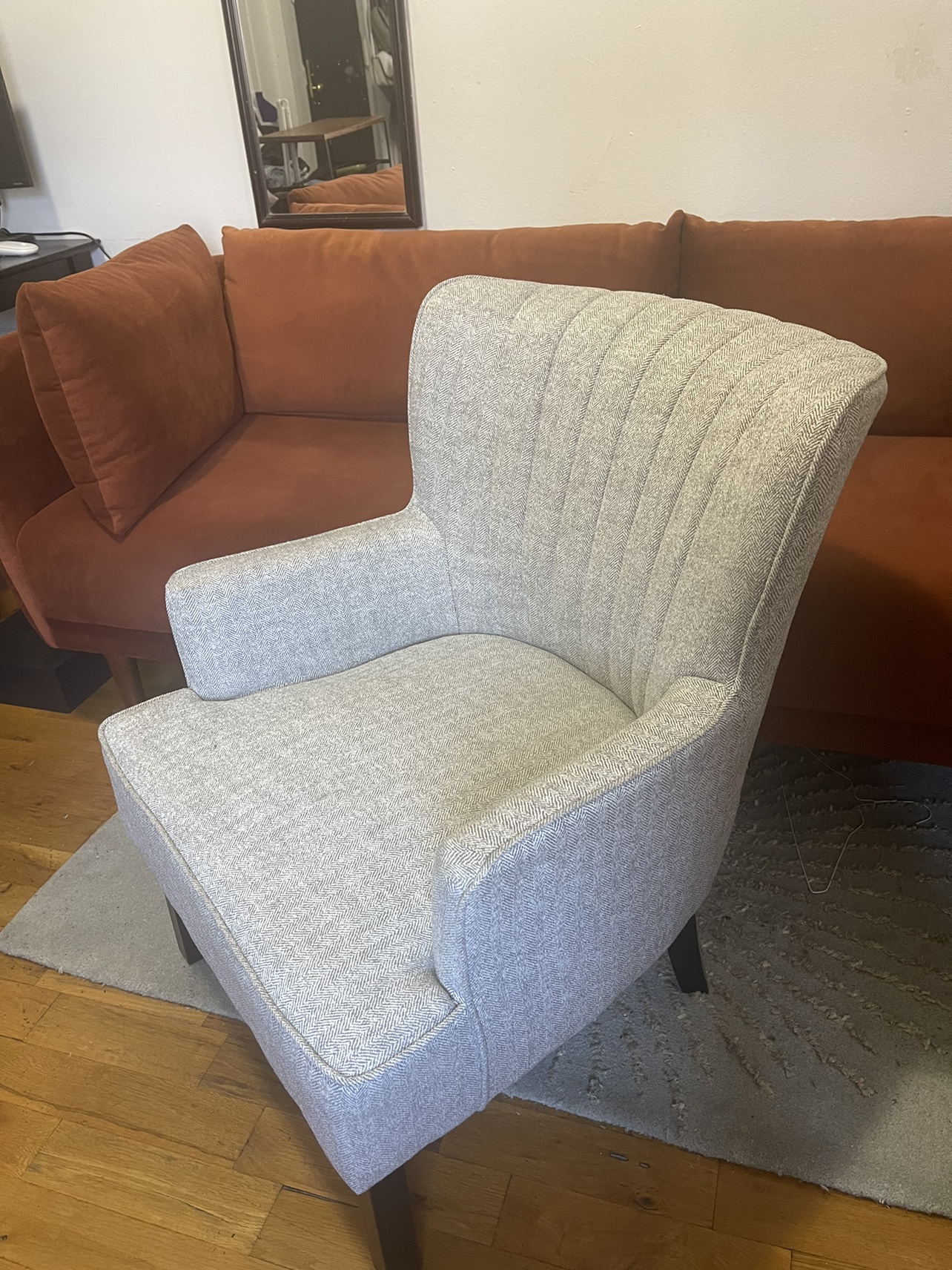 Grey Wingback Arm Chair - photo 2
