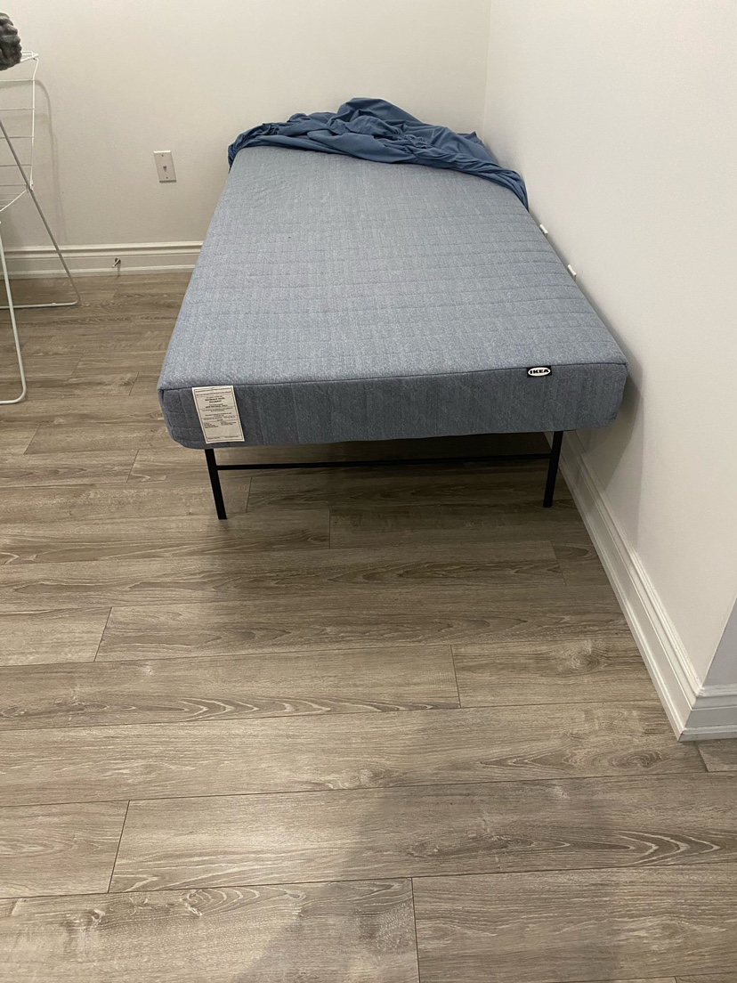 twin bed frame & mattress - photo 5