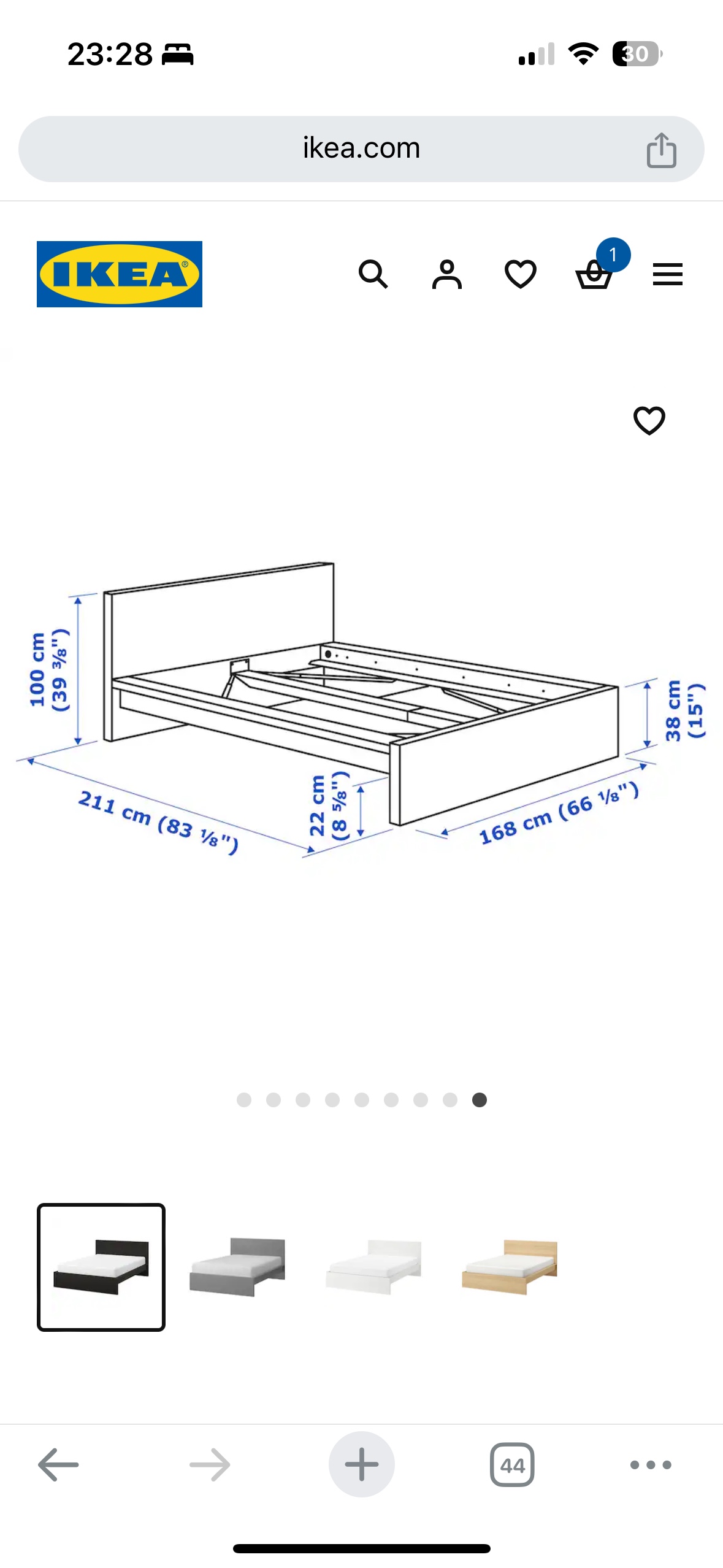Ikea MALM queen size bed frame - photo 3