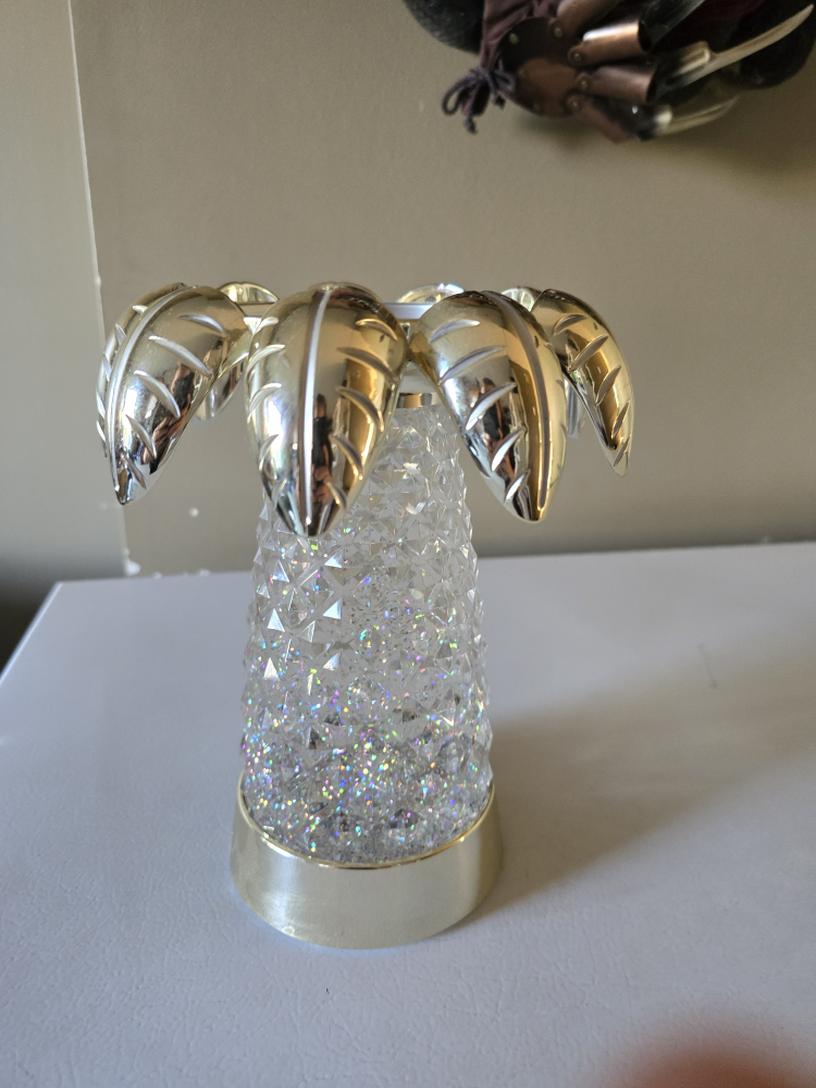 Bath and body works light up palm tree candle holder. thumbnail