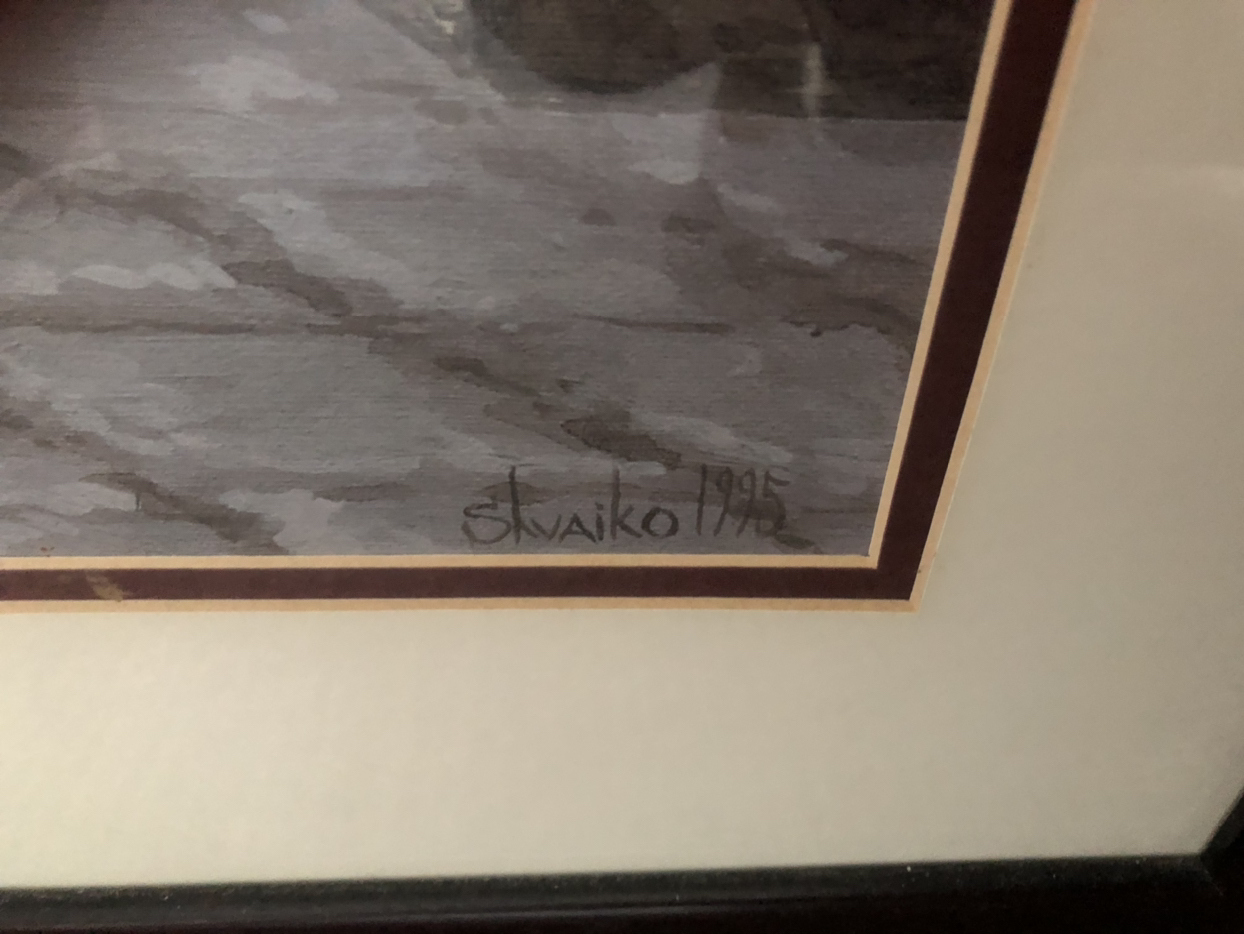 Wall picture Framed 1995 Viktor Shvaiko Paris Rendevous image indicator(4)