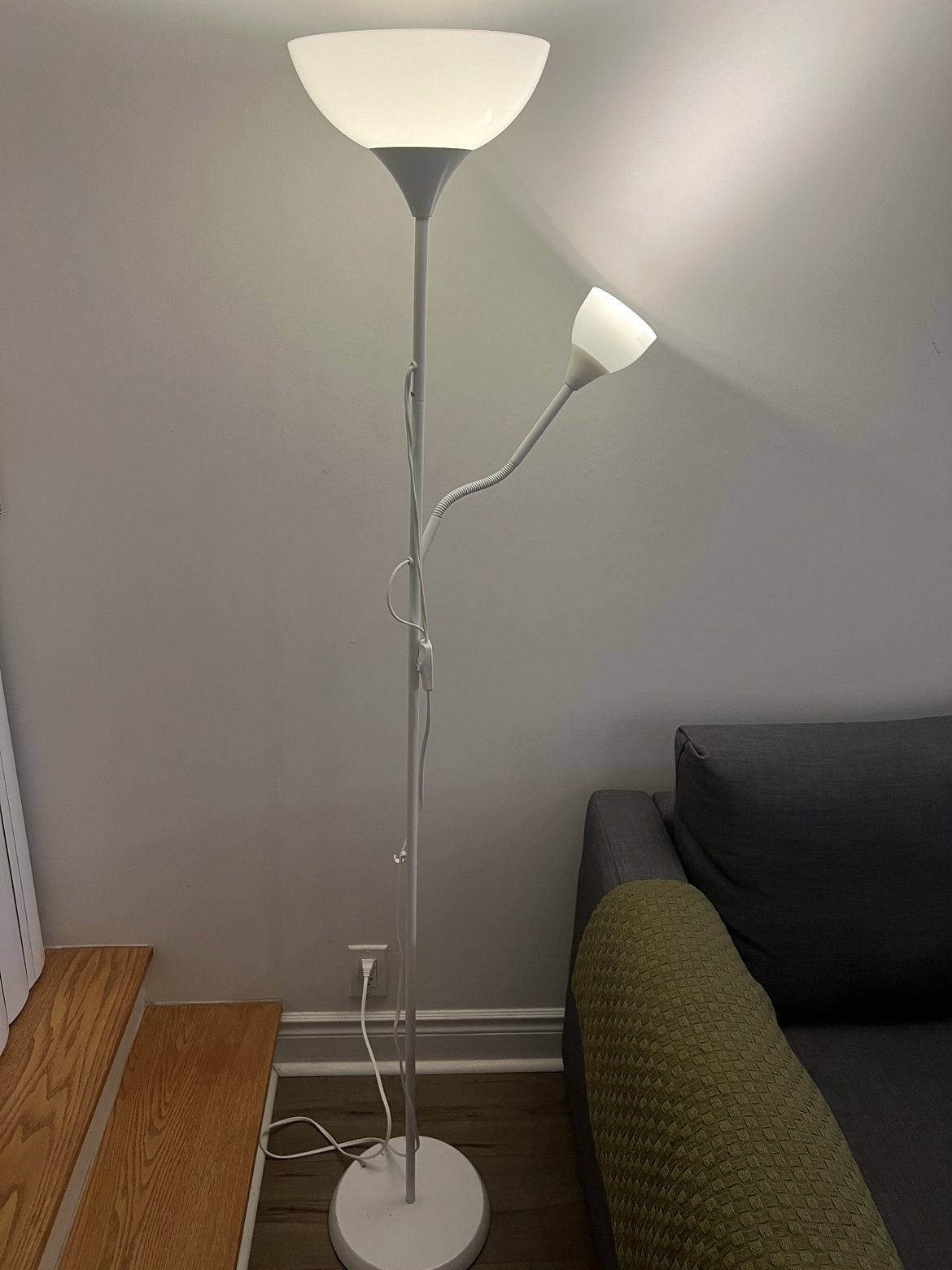 IKEA TÅGARP Floor uplighter/reading lamp, white