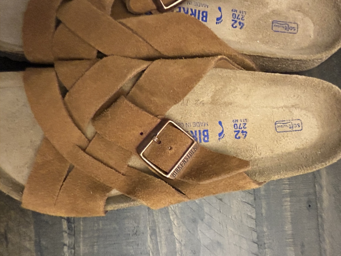 Birkenstock unisex Lugano suede leather mink 42 NEW image indicator(5)