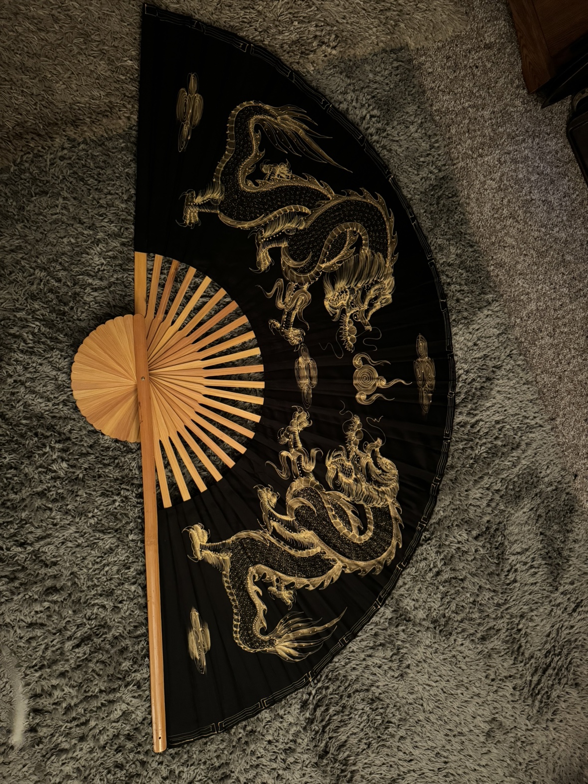 Large decorative Chinese fan - photo 3