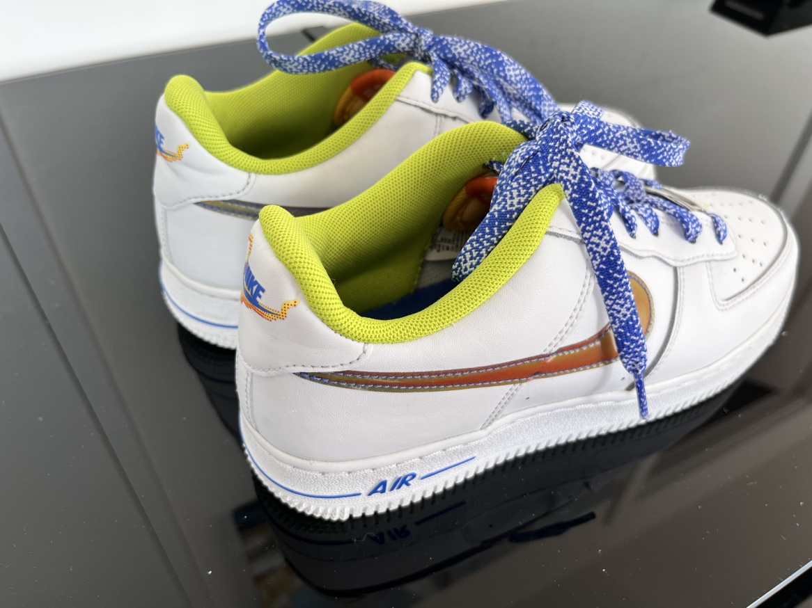 Nike Air Force 1 LV8 White/Multi-Color-Medium Blue image indicator(5)