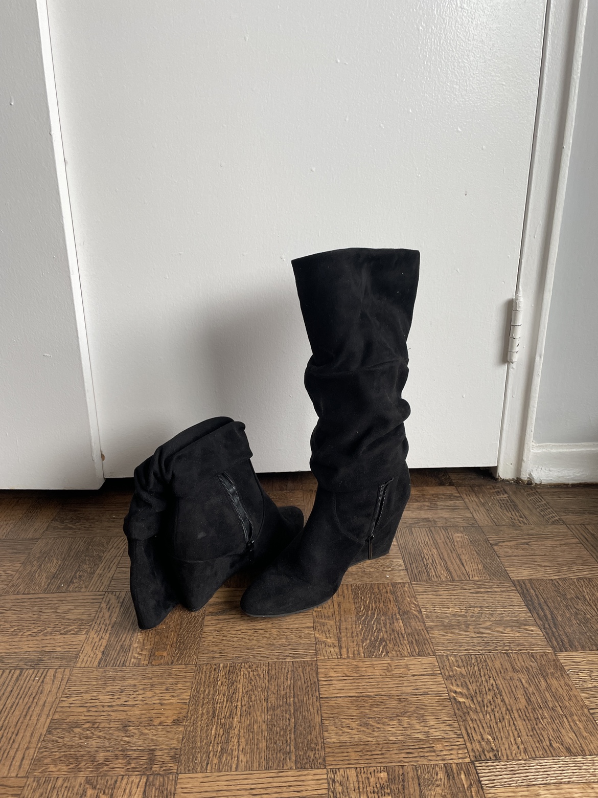 Heeled boots Faux suede thumbnail