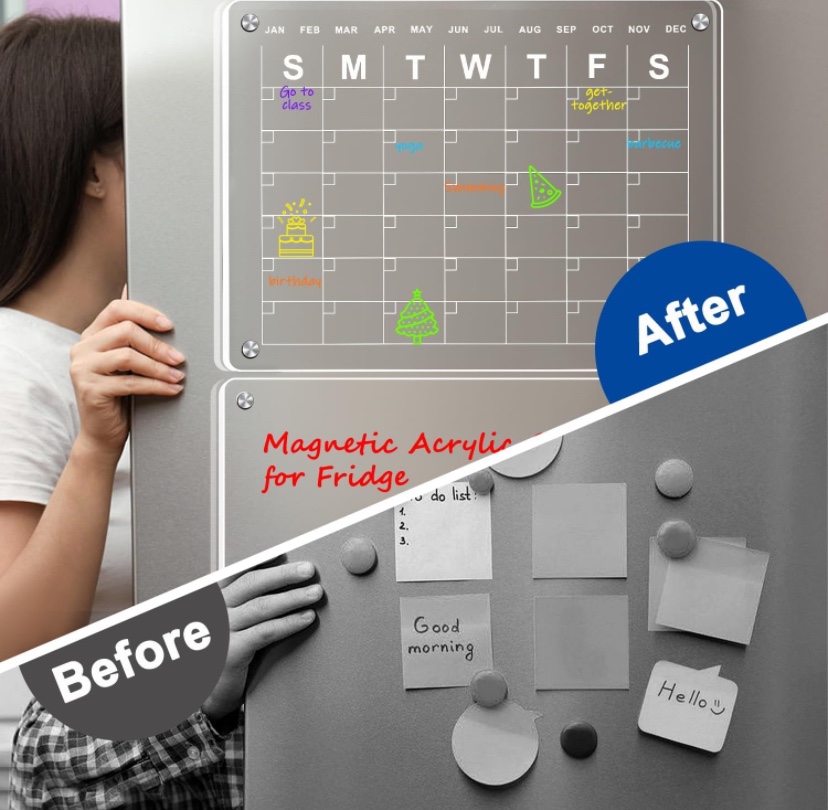 Magnetic Acrylic Calendar for Fridge image indicator(6)