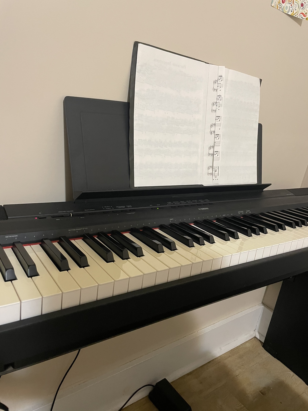 $650 YAMAHA P-115 digital piano & stand & chair & pedal