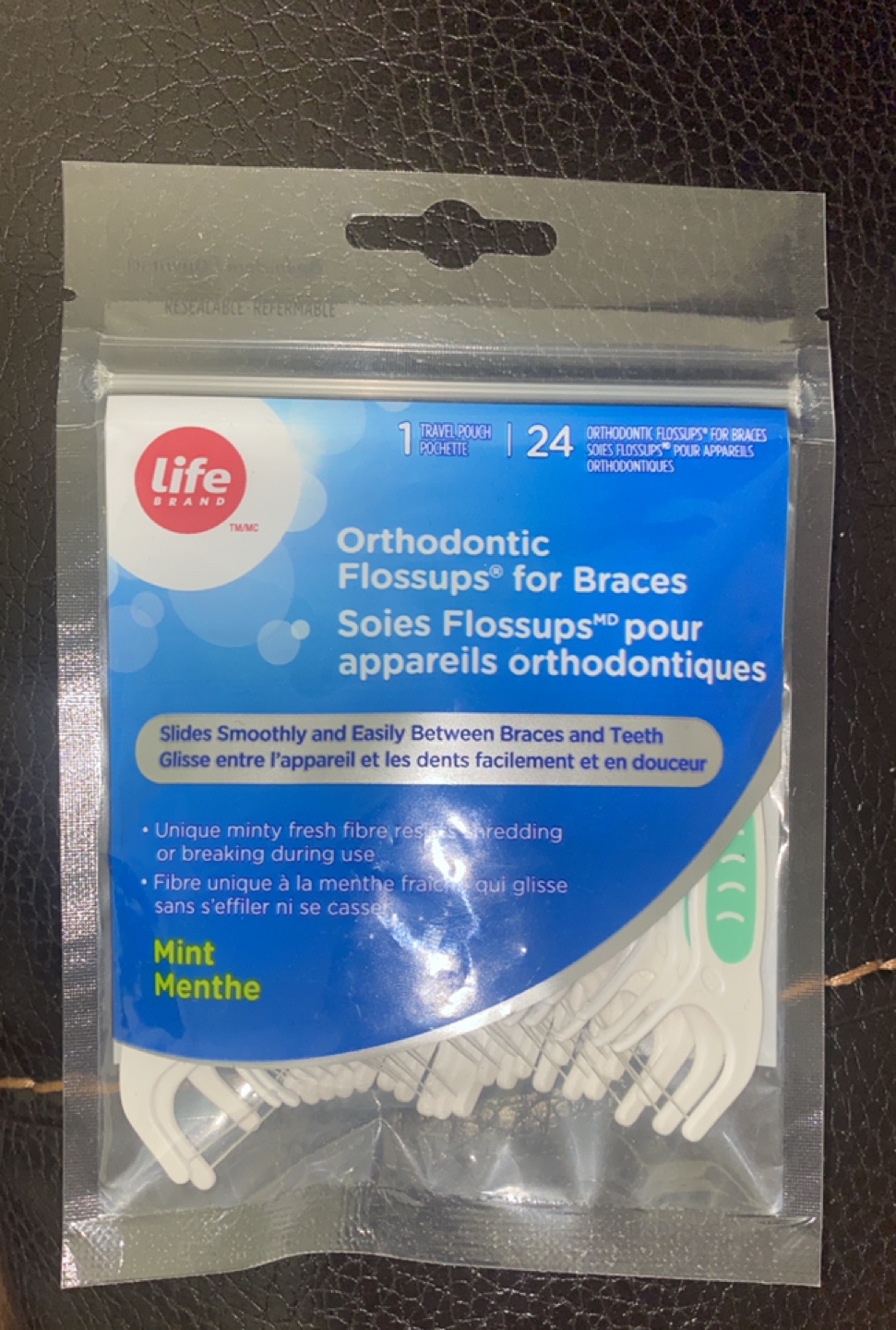 Orthodontic flossups for braces Travel pouch