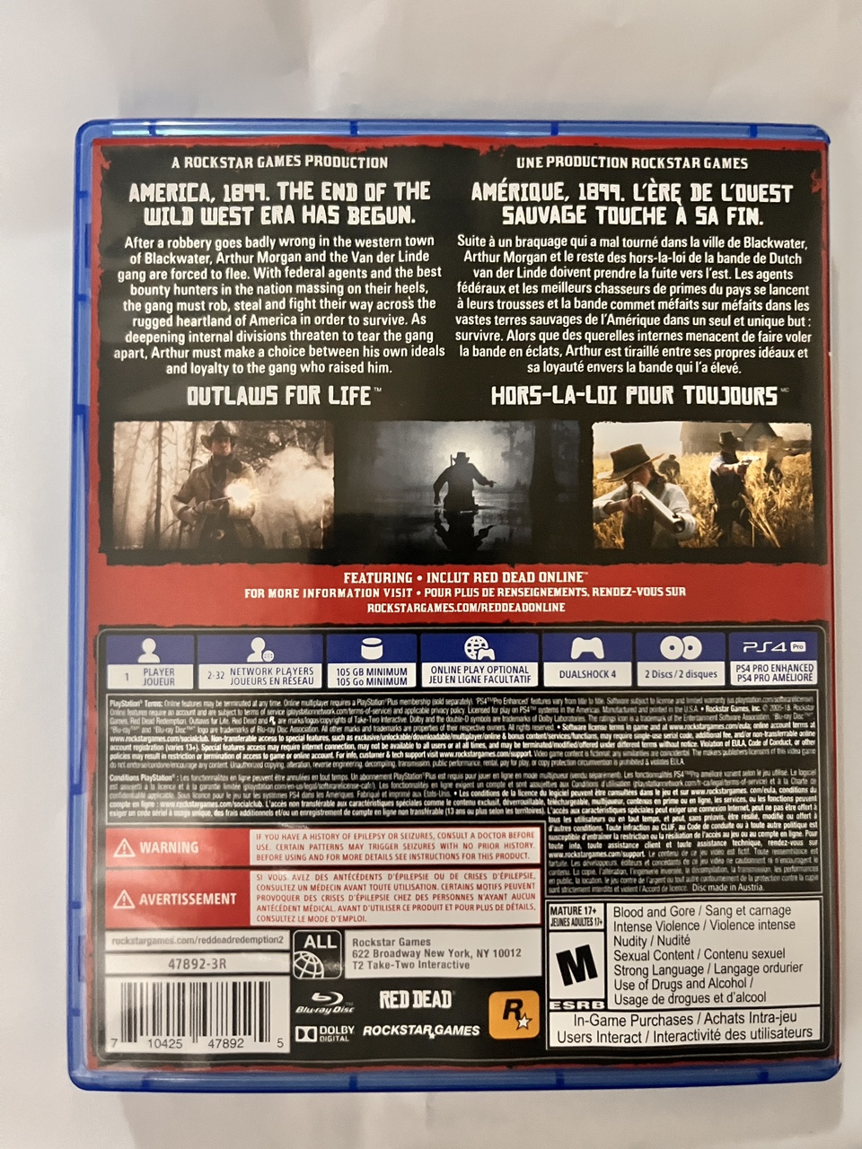 Red Dead Redemption 2 PS4 disk - photo 2