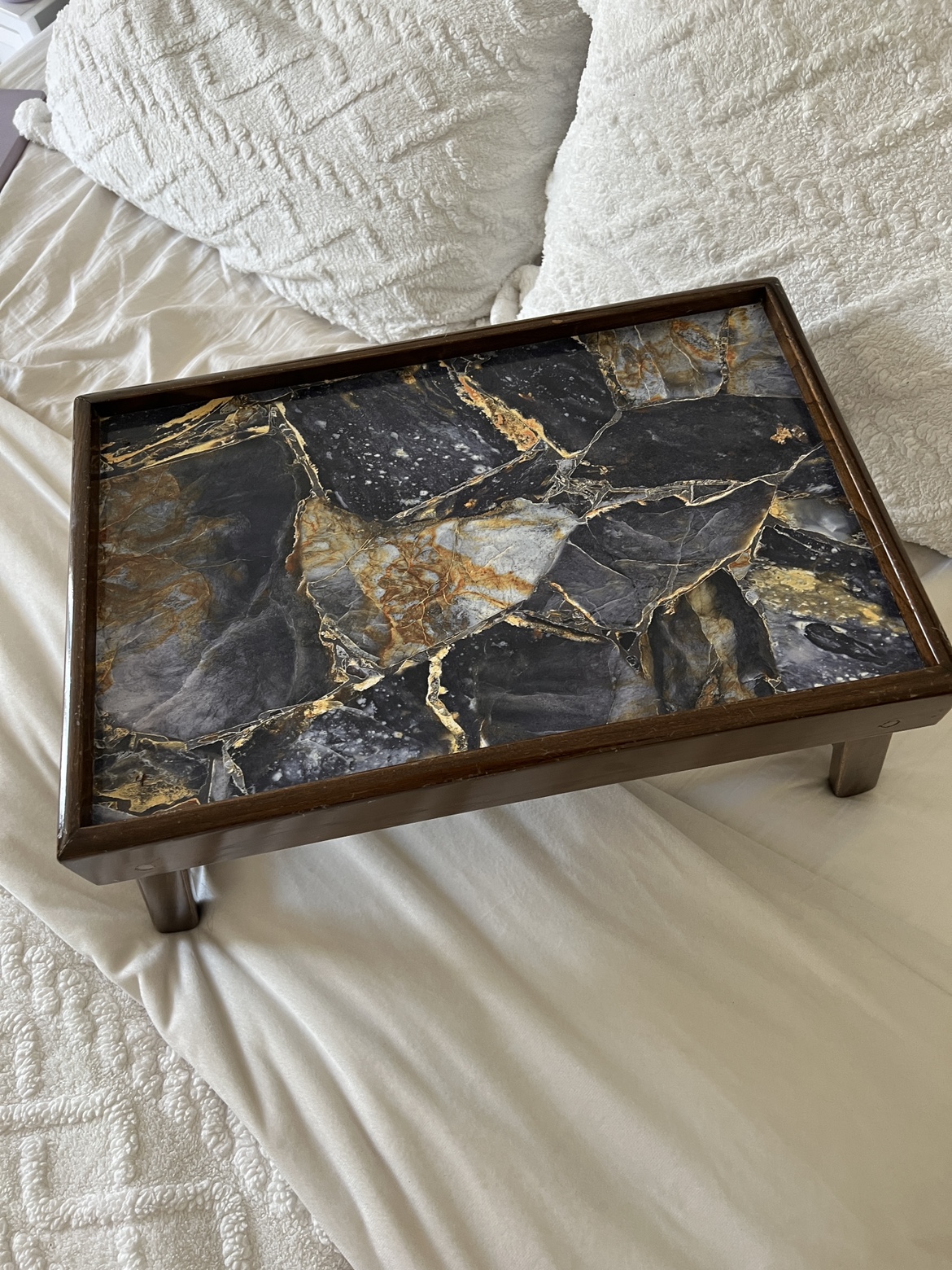 Handcrafted bed table