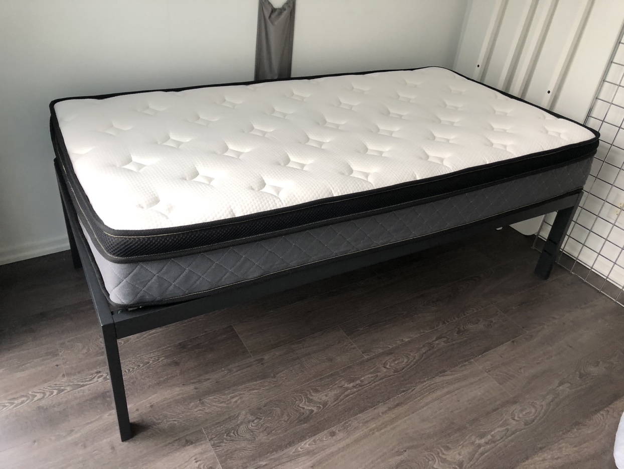 twin Bed Mattress with Frame thumbnail