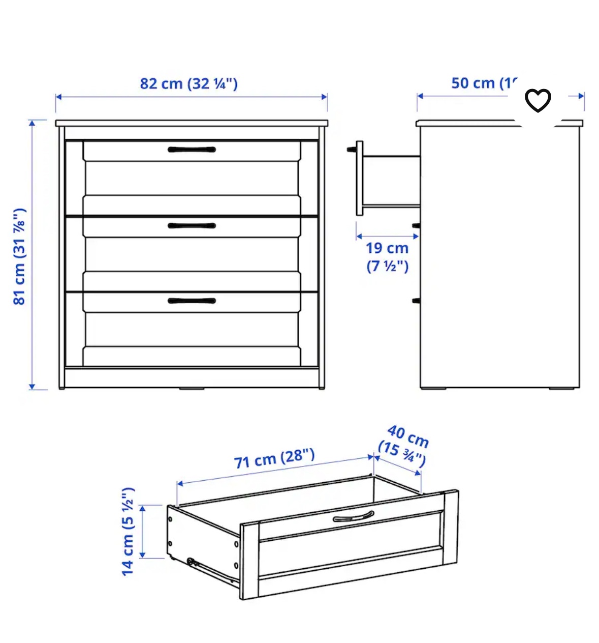 3 drawer chest - photo 5