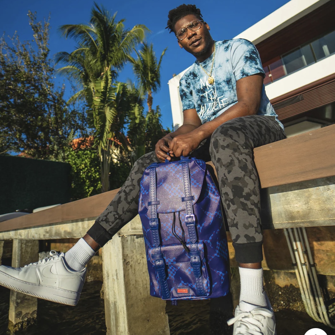 Sprayground Shark Check (Blue) Hills Backpack & Toiletry Bag image indicator(7)