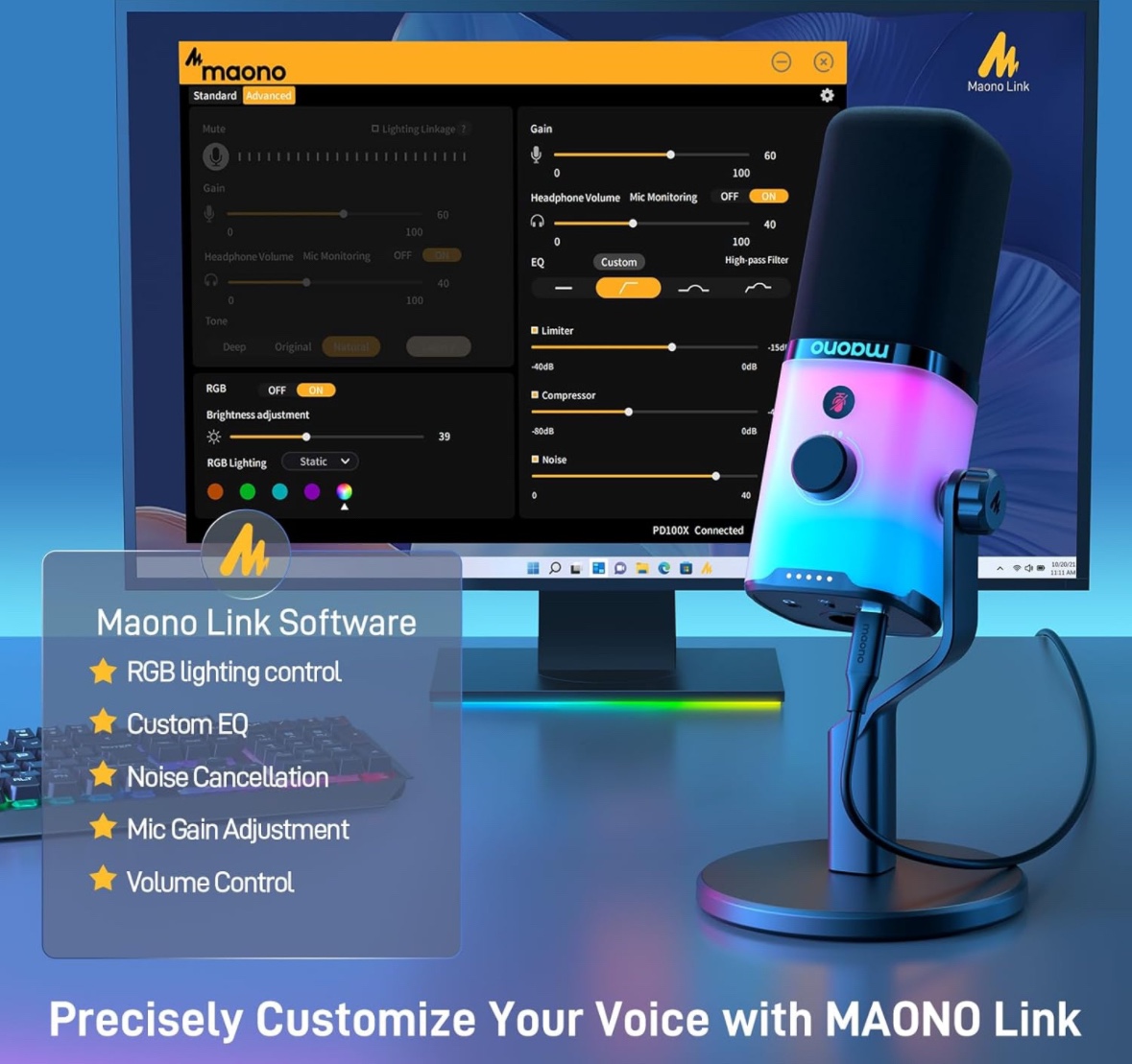 *BRAND NEW* - 🎙️Computer/Gaming Microphone + RBG Light🎙️ - photo 3