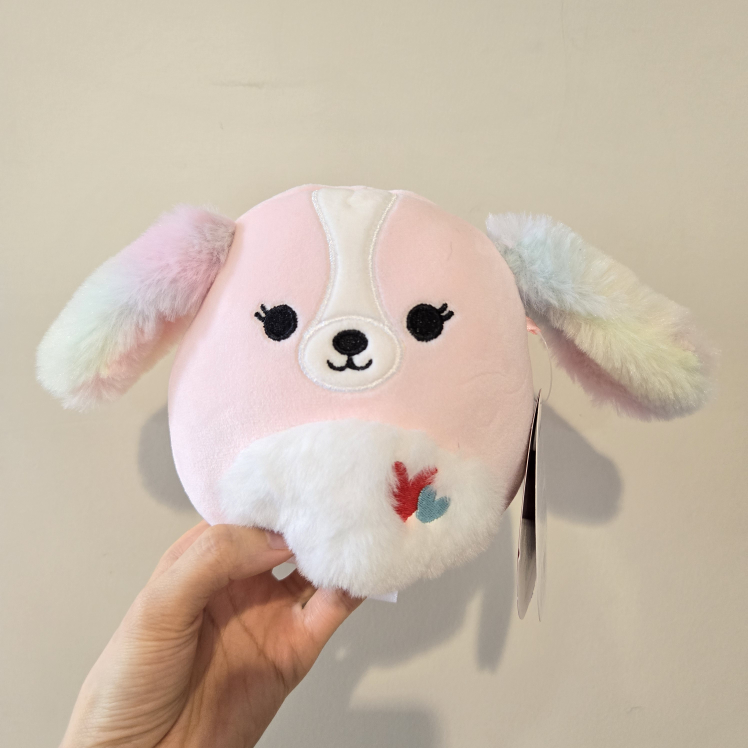 BNWT beemie dog puppy fluffy rainbow squishmallow thumbnail