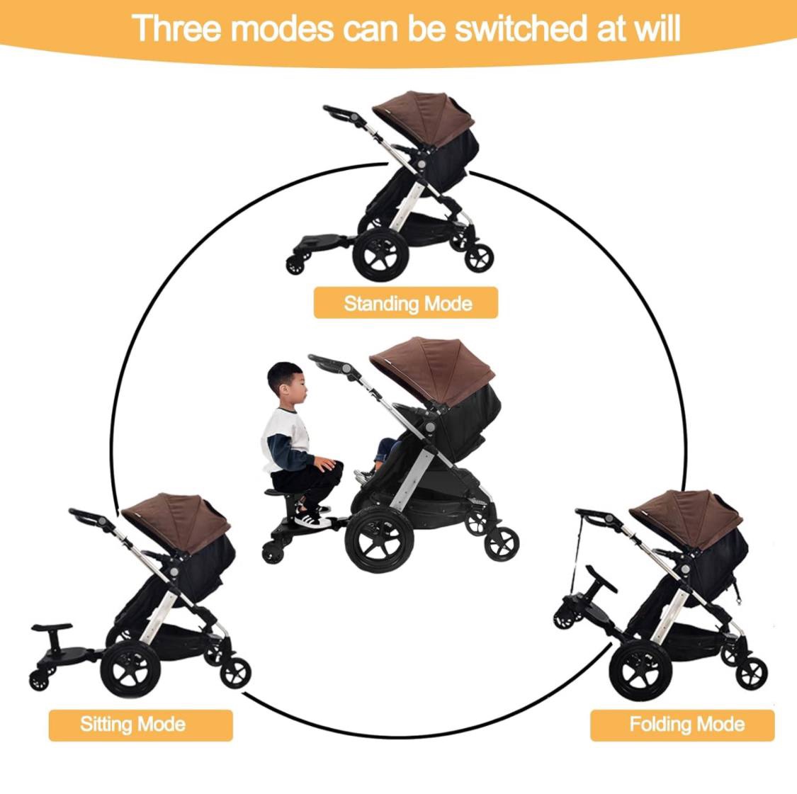 Universal Stroller Ride Board with detachable seat image indicator(5)