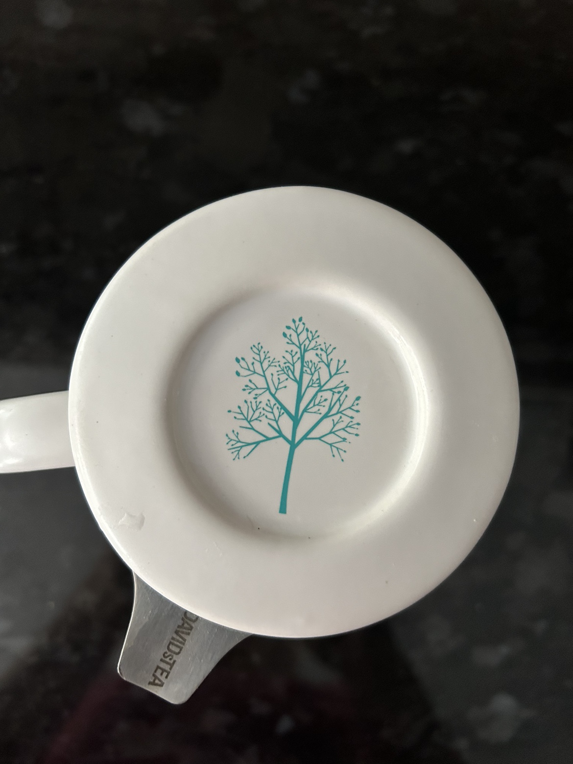 David’s tea ceramic cup with loose leaf steeper image indicator(3)