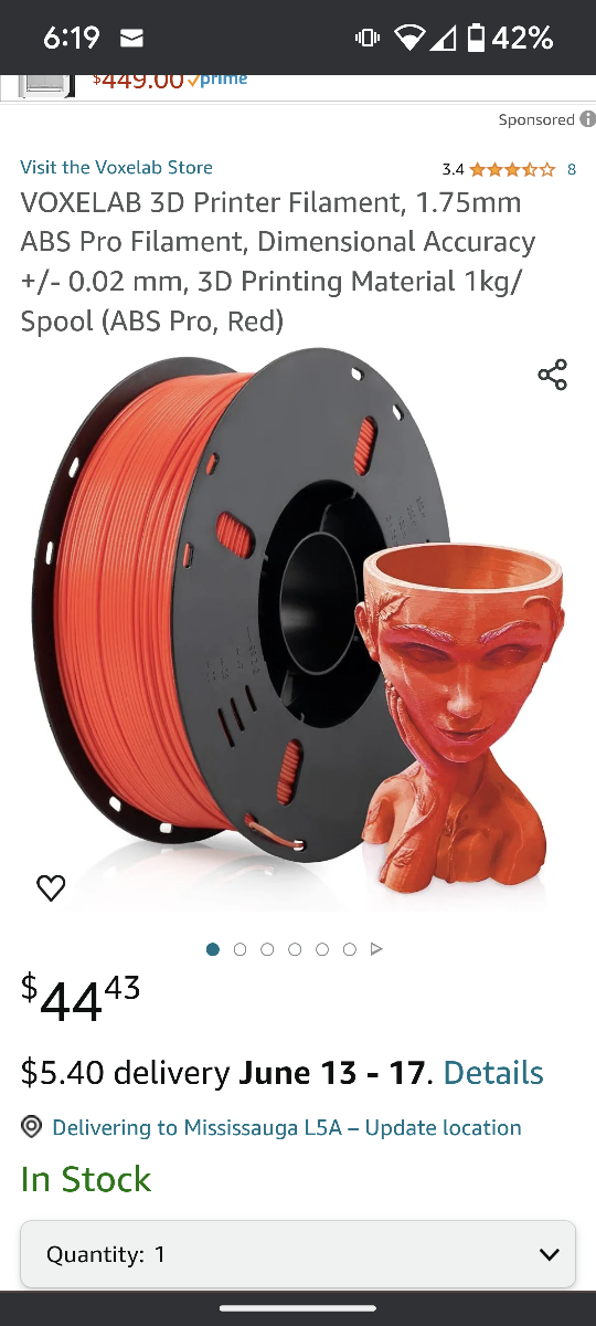 Voxelab 3D printing filament red color image indicator(5)
