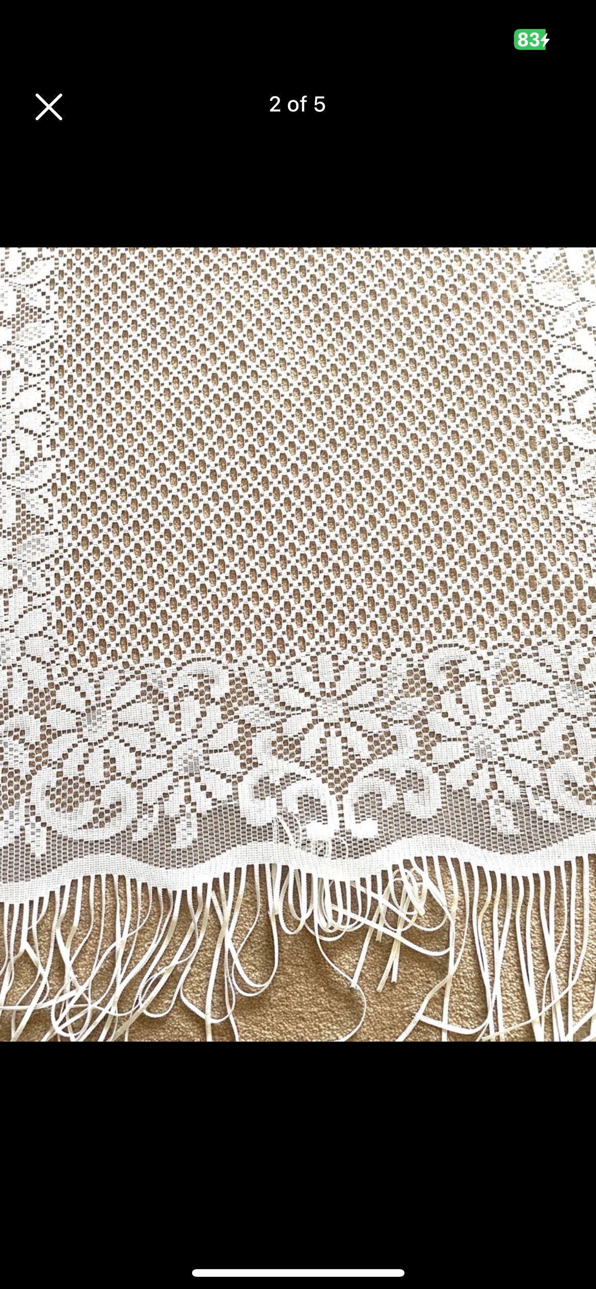 Boho Floral Design Lace Curtain Panel image indicator(2)