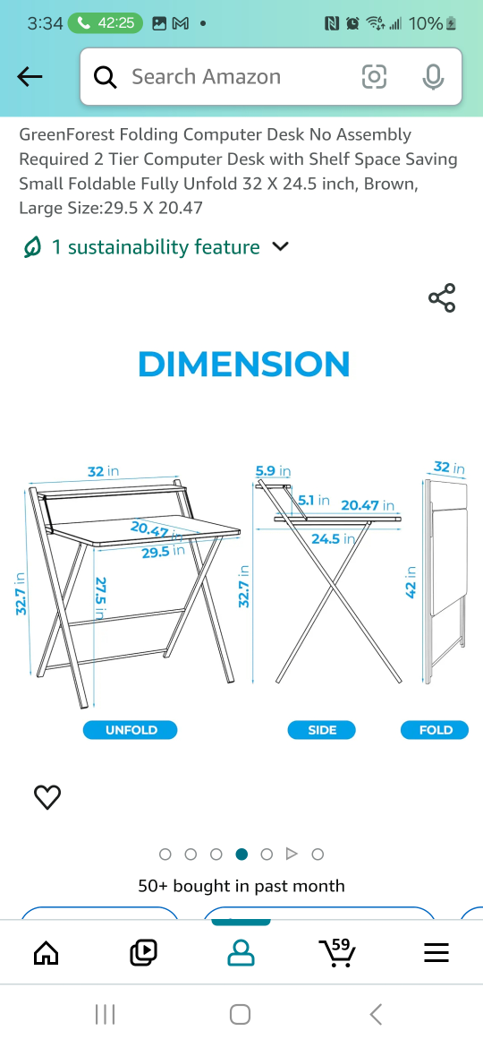 Foldable desk - photo 2