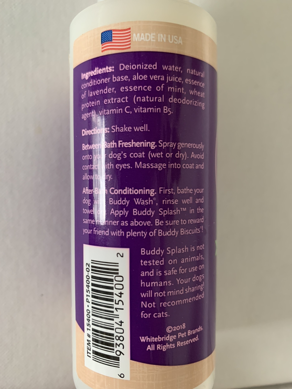 Buddy Splash Spritzer & Conditioner Deodorizer for Dogs 🧡 image indicator(3)