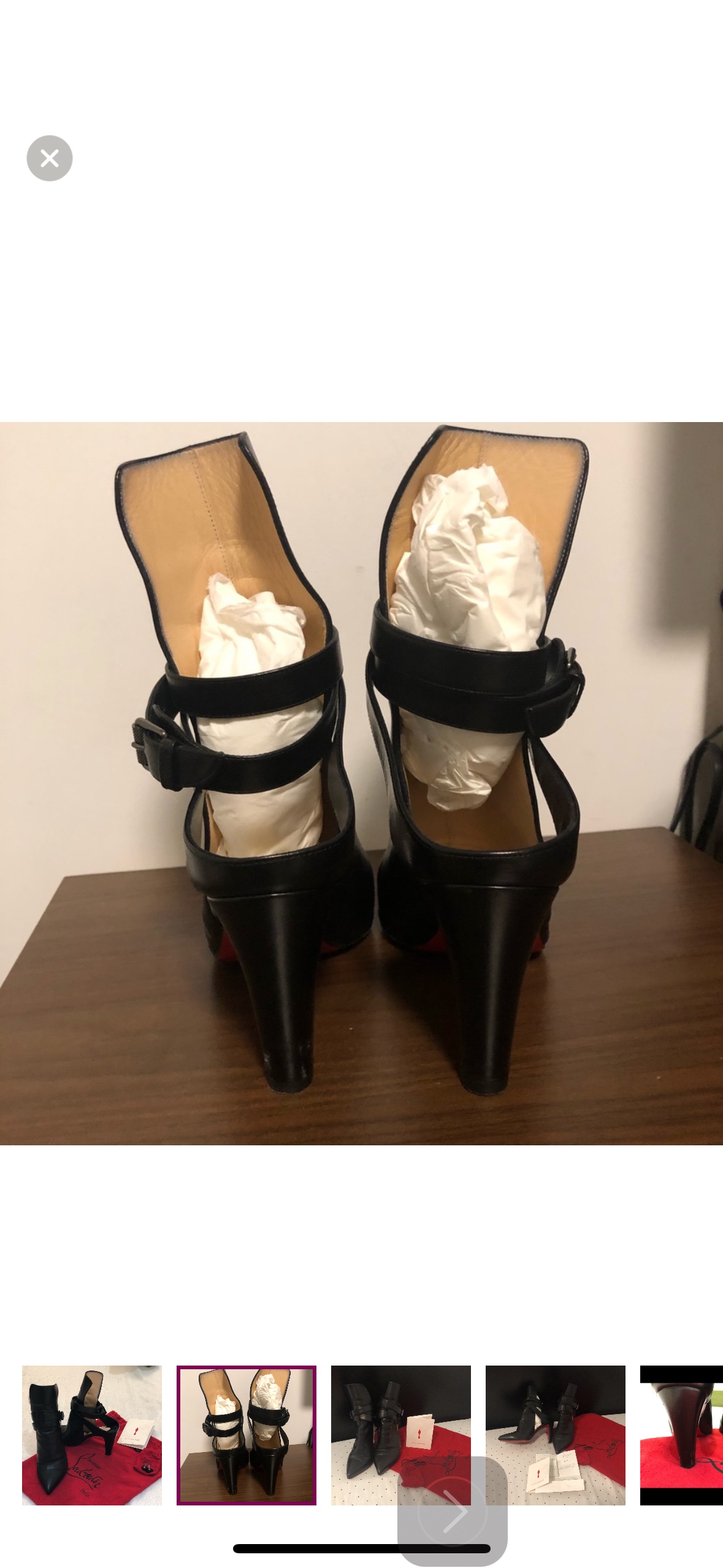 Christian Louboutin Pointipik leather half booties image indicator(4)