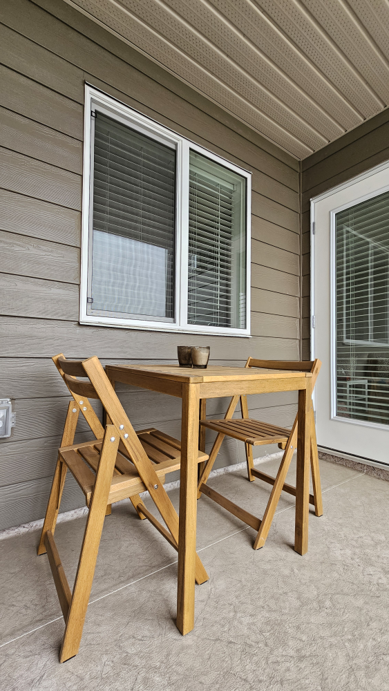 IKEA Table and 2 Folding Chairs