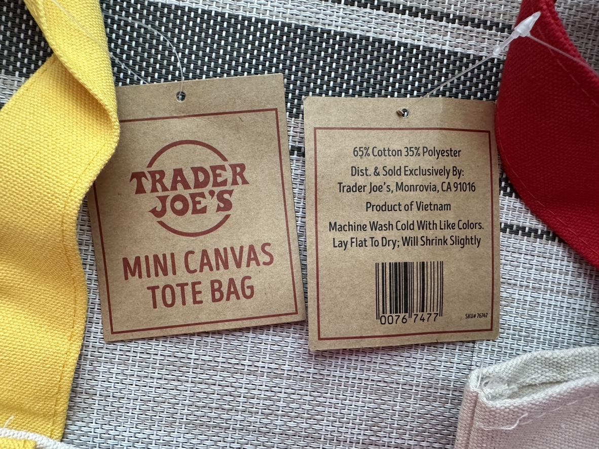 Trader Joe's Mini Canvas Tote Bag image indicator(4)