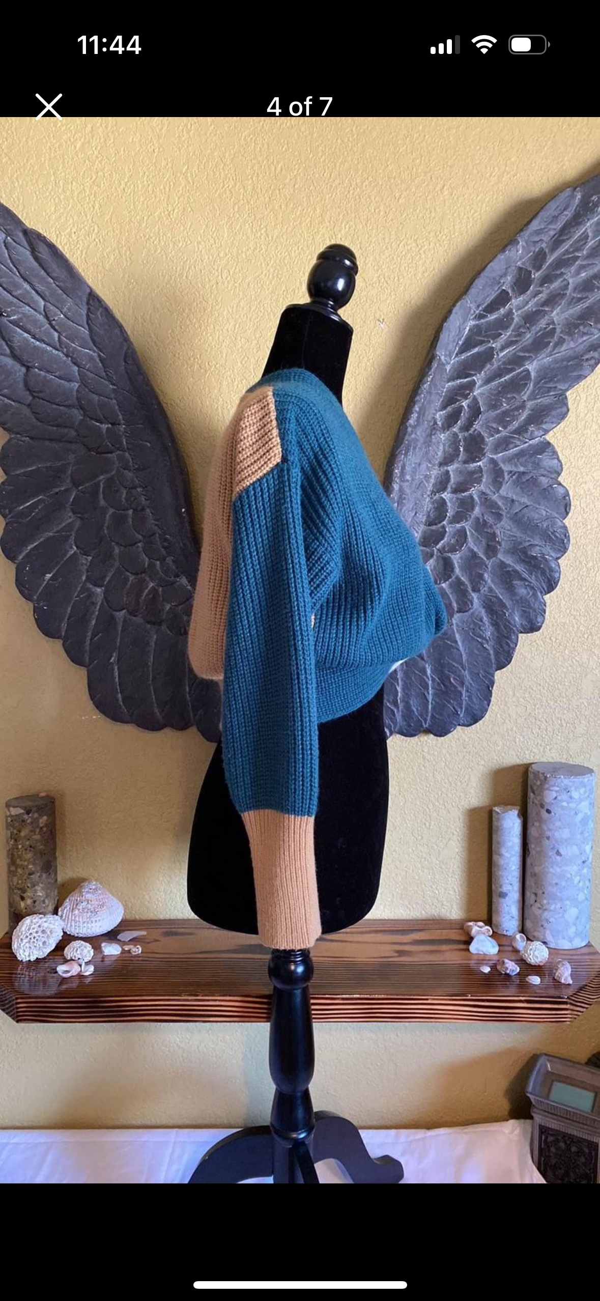 Zaful Mixed Knit Twist Front Crop Sweater - photo 4
