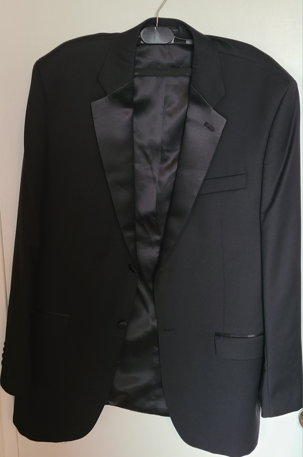 Black Calvin Klein tuxedo