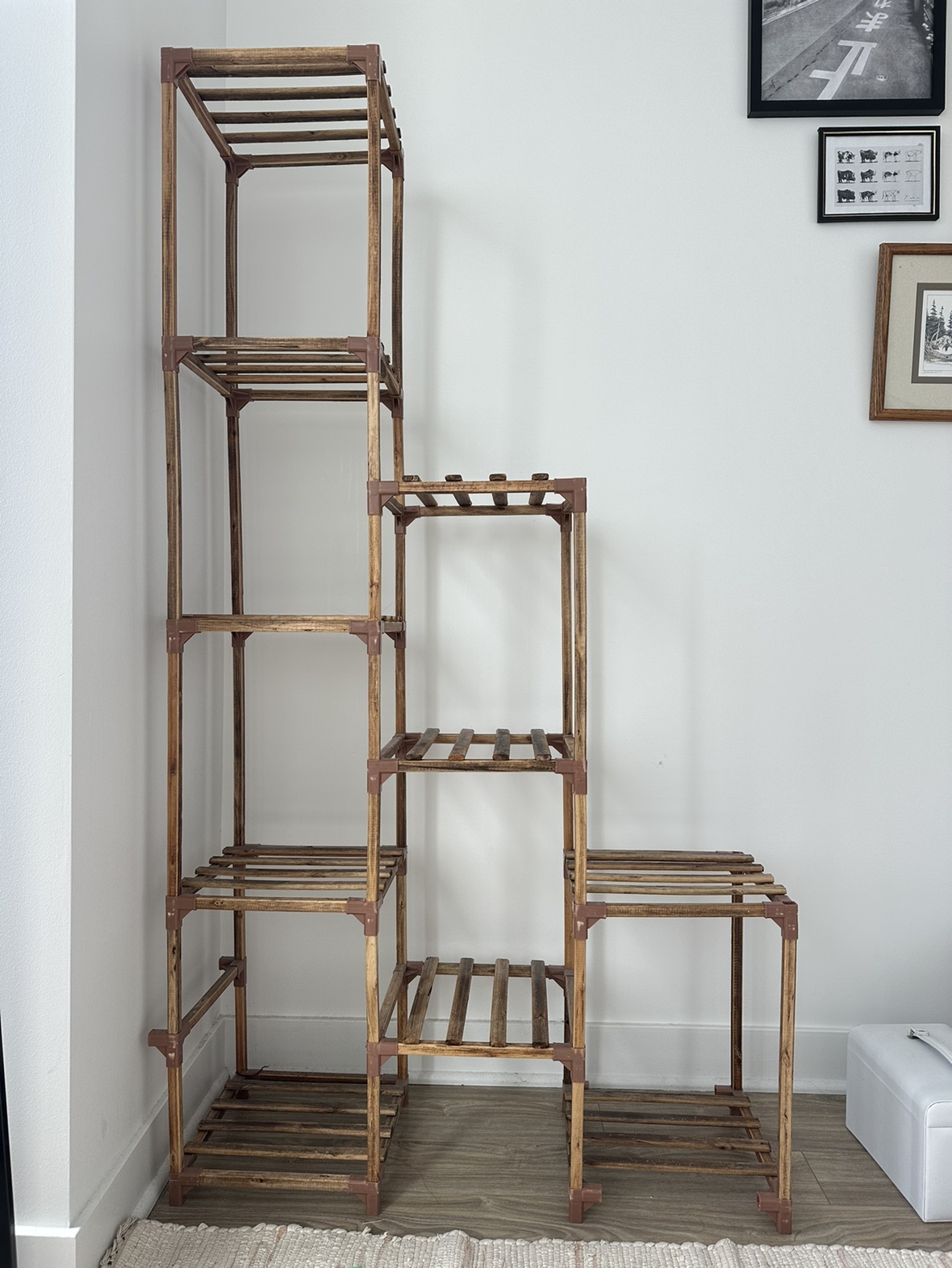 Modular Bamboo Bookshelf Plant Stand - photo 2
