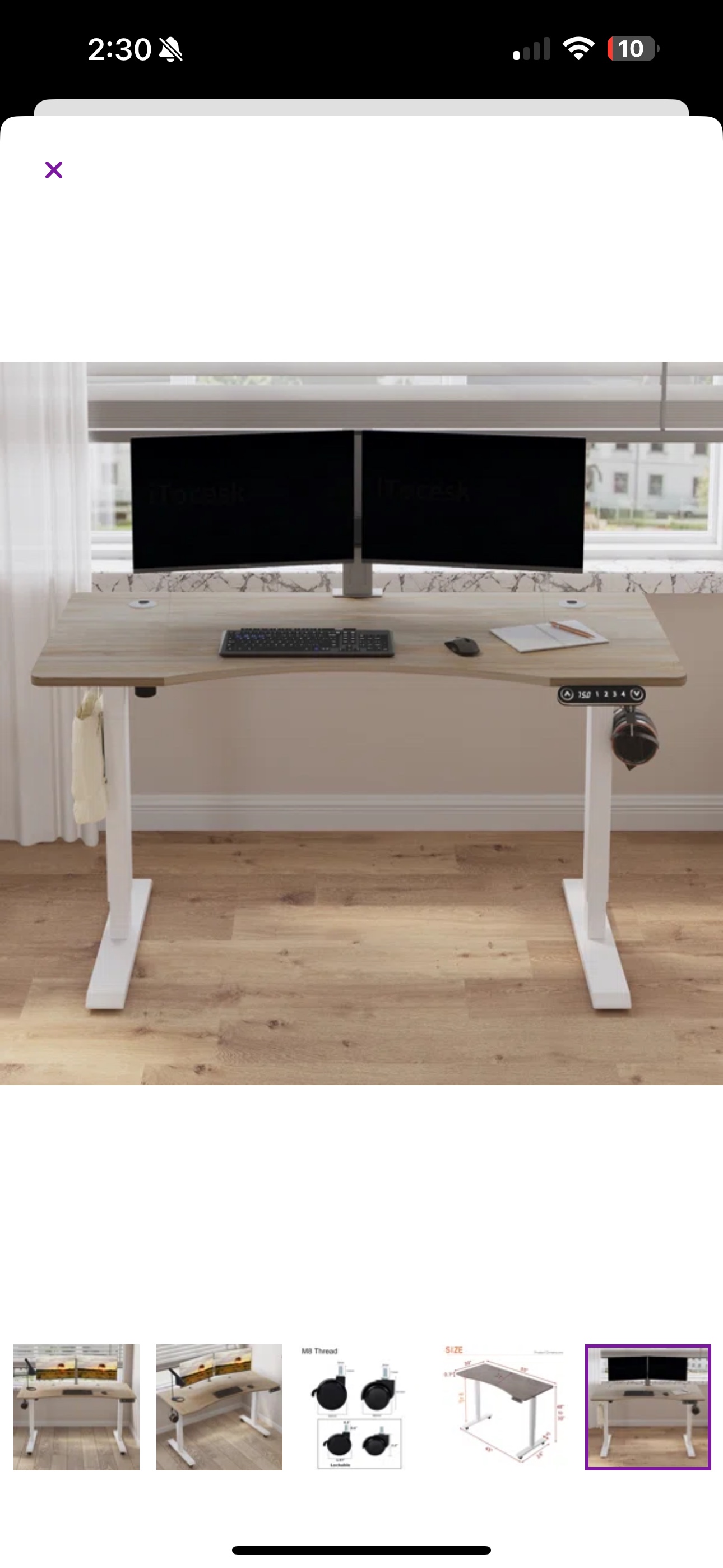Adjustable standing desk/ monitor table / computer table - photo 3