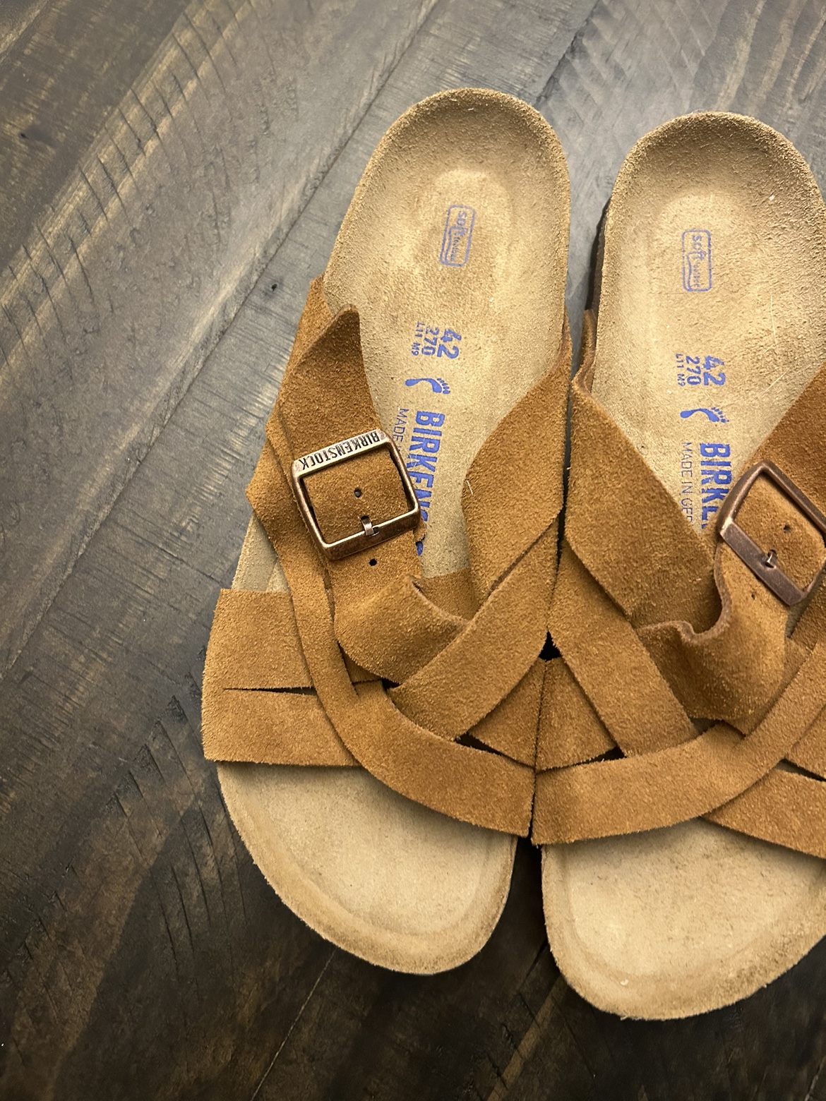 Birkenstock unisex Lugano suede leather mink 42 NEW image indicator(2)