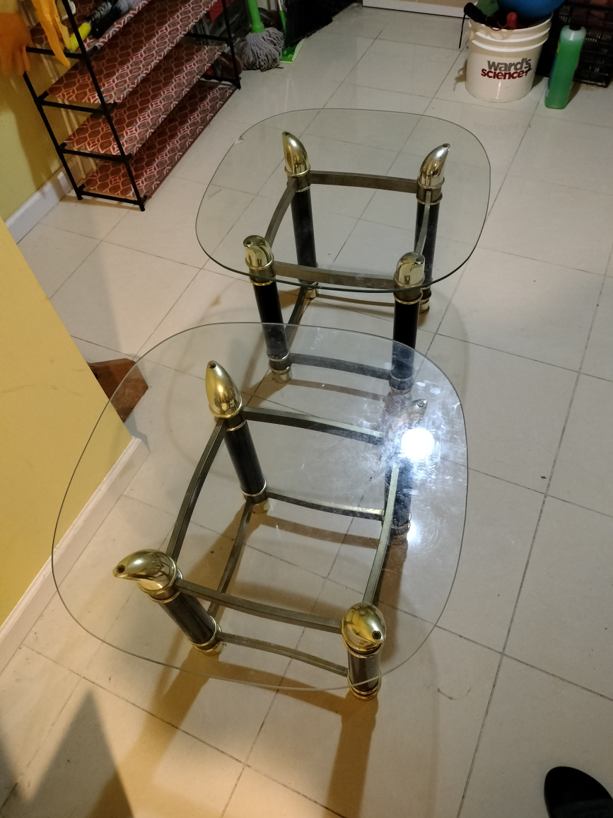 #freecycle glass top end tables