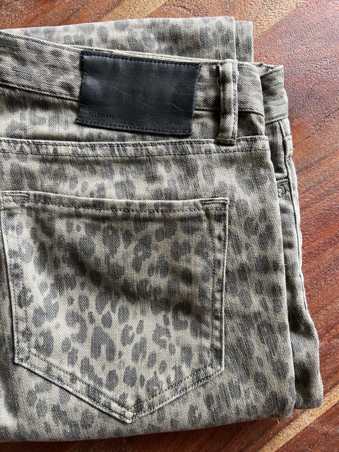 All Saints Ashby Leopard Print Skinny Jeans thumbnail