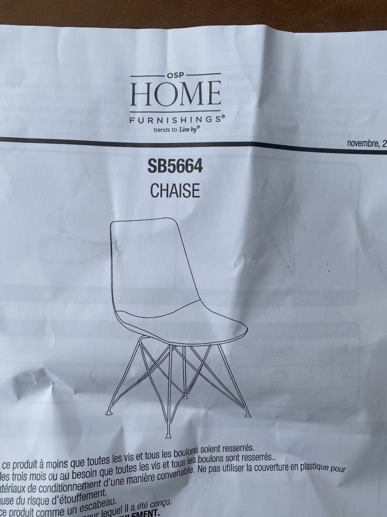 Trenton chair in faux leather by OSP home furnish (2 Packs) image indicator(5)