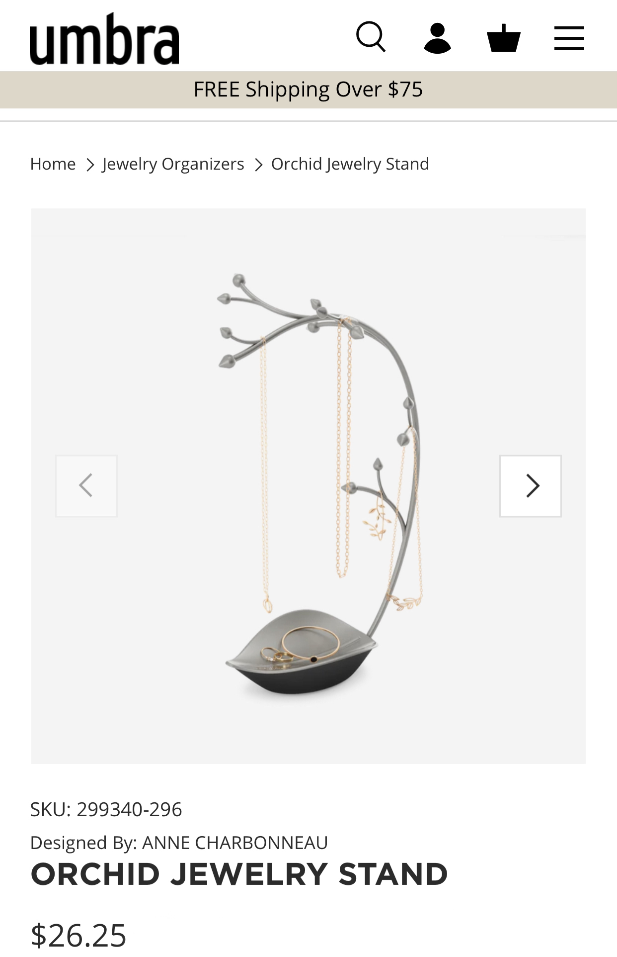 Umbra Orchid Jewelry Stand image indicator(4)