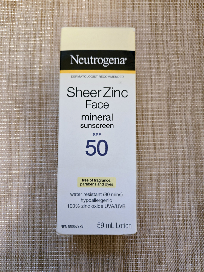 Neutrogena sheer zinc face mineral sunscreen thumbnail