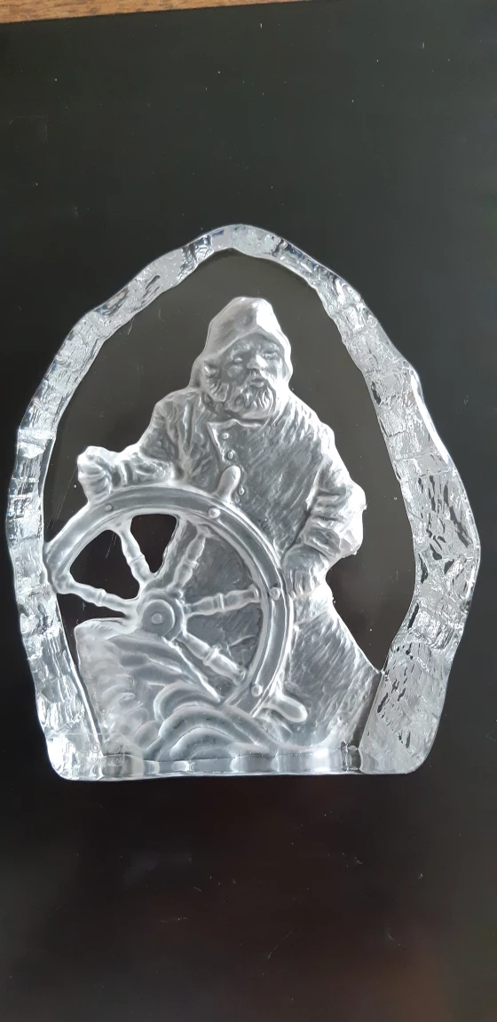Swedish crystal paperweight thumbnail